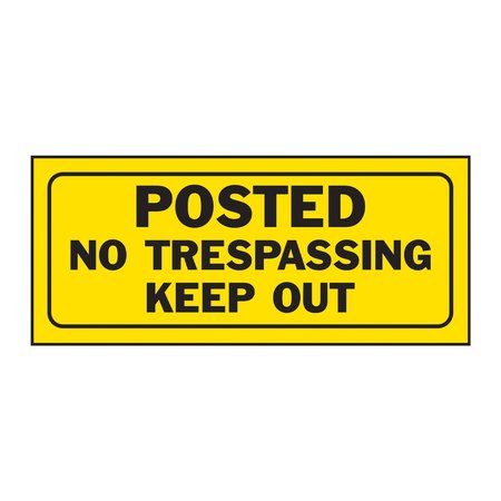 HY-KO Posted No Trespassing Keep Out Sign 6" x 14", 5PK A23004